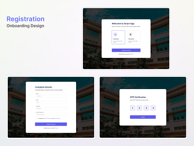 Registration Onboarding Design