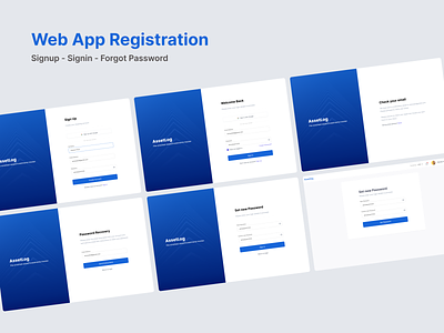 Web App Registration Process. forgot password onboarding sign in signup uidesign uxdesign we app