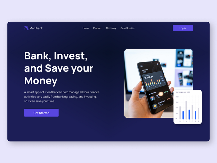 Multibank - Fintech Hero Section