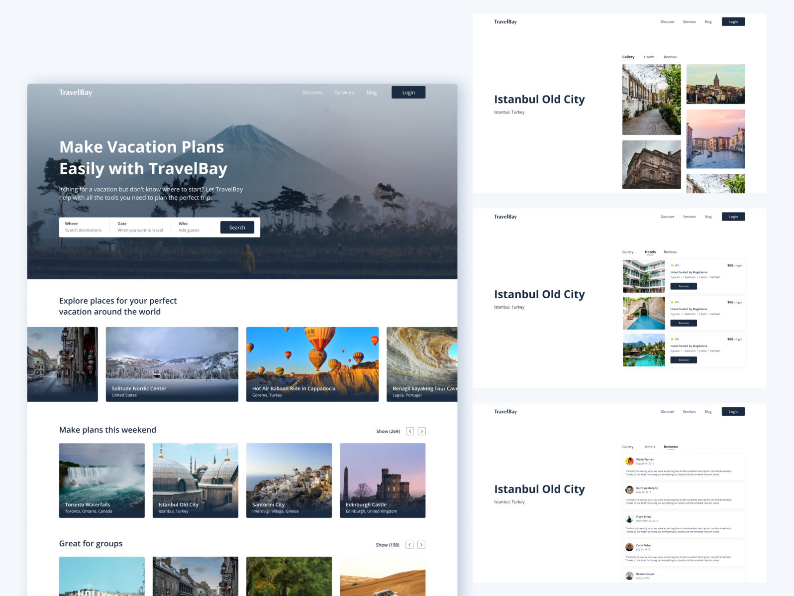 Travel & Tourism Web App by Morenike Adeyemi on Dribbble