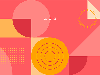 Search Launch Geometric Illustration abstract app circle design geometric illustration organic search segment shapes