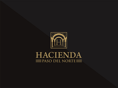 Hacienda Paso Del Norte branding city center dribble gold logo logo design mall unapproved