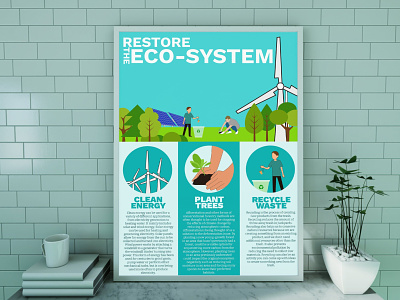 Eco-Restore Infographic Poster design eco restore graphic design illustration poster poster art poster design