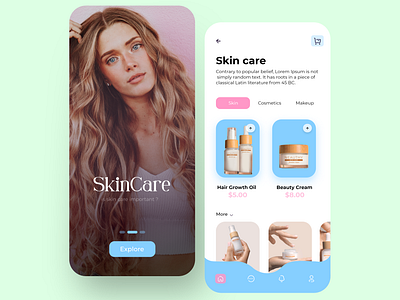 skin care app ui