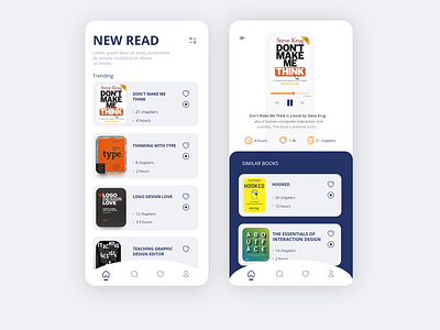 Audio book App application audiobook book app daily ui design ios mobile app ui uiux uiuxdesign webdesign webui