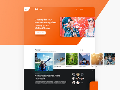 ZIIN Landing Page app black brand design landing modular orange ui ux web