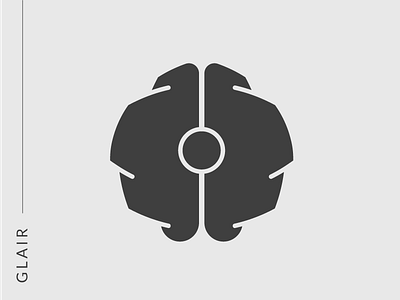 GLAIR ai artifical black brain brand design logo simple