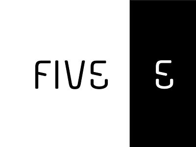 FIVE - Logo Design brand branding design glyph icon logo pattern typography vector