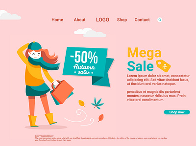 Online shopping design illustration ui web