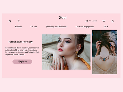 Jewelry Ecommerce Design Concept branding logo ui