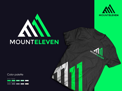 Mount Eleven LOGO design eleven logo monogram logo mountain logo