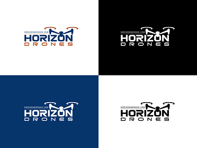 horizon drones logo design