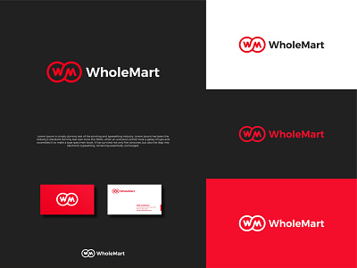 whole mart logo design branding design fiverrgigs icon logo minimalist logo supermarket logo vector wholemart wm logo