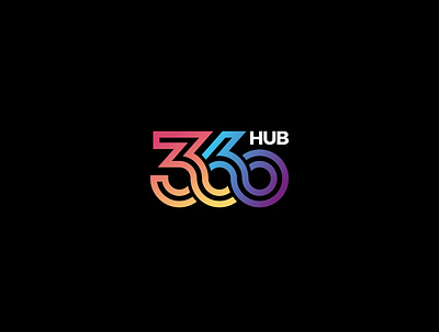 360HUB LOGO DESIGN 360logo abstract logo branding colorful design hublogo illustration logo minimalist logo vector