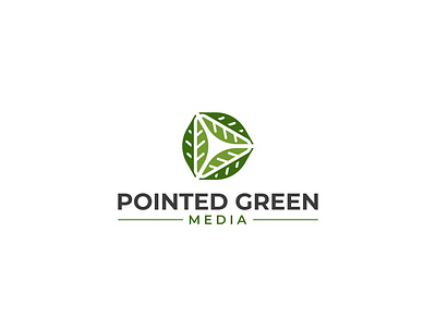 Pointed Green Media Logo Design branding design fiverrgigs illustration logo minimalist logo monogram logo vector