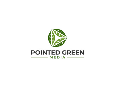 Pointed Green Media Logo Design