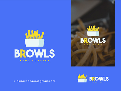 Fast food french fries logo design