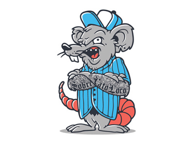 Rat asphalt baseball fenchurch illustration jersey rat sewer snapback street tattoo vector wip