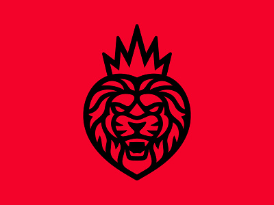 Fierce King boxing brand branding crown heart illustration illustrator king kingry lion logo ryan garcia