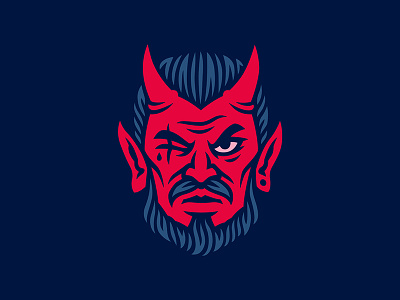 El Diablo beard demon devil diablo evil hell illustration satan vector