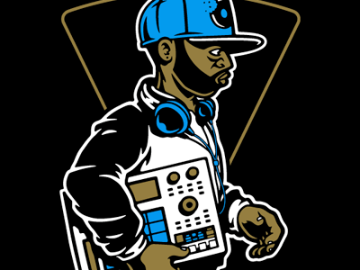 J Dilla Inspiration dj donuts earphones illustration illustrator j dilla nike pad rap vector