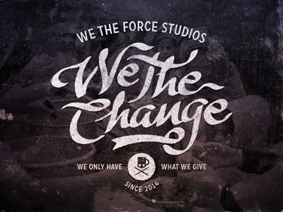 WTF Change change charity design hand handmade help lettering logo texture type typography vintage