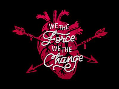 Heart & Change arrow change design handmade heart help illustration lettering love red type typography