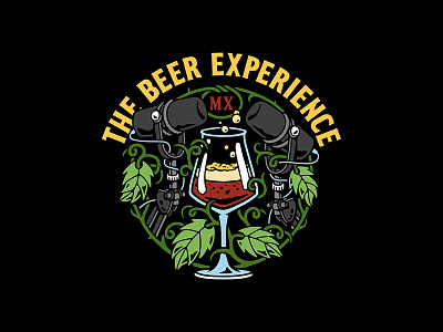 The Beer Experience MX beer beer glass craft beer design illustration logo mexico podcast vector