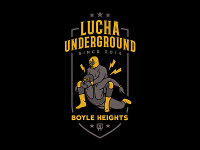 Lucha Underground california fight fighters illustration libre lucha merch shirt underground vector wrestler wrestling
