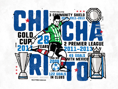 Chicharito beer bud light champion chicharito cup futbol illustration mexico party soccer vector wall