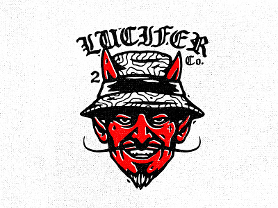 Lucifer Co. devil fisher hat hell illustration loteria lucifer moustache vector