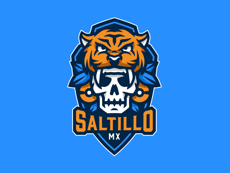 Saltillo MX badge clash games illustration mexico royale sabertooth saltillo shield skull team vector