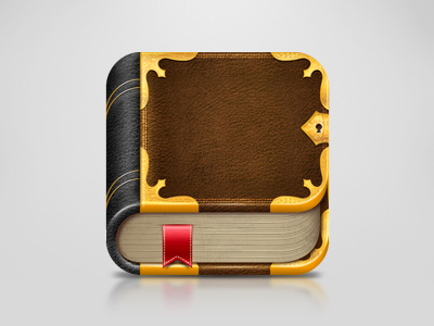 Old Book app book design history icon ios ipad library lock old ui