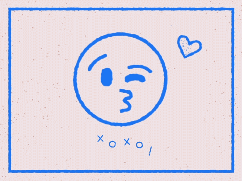xoxo animation charachter emoji kiss motion valentine valentinesday vday xoxo