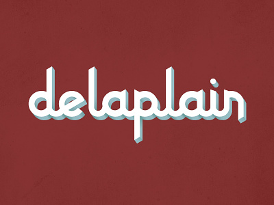 Delaplain outtake type wordmark