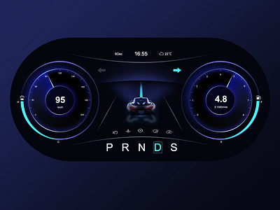 Car dashboard design icon illustration ui