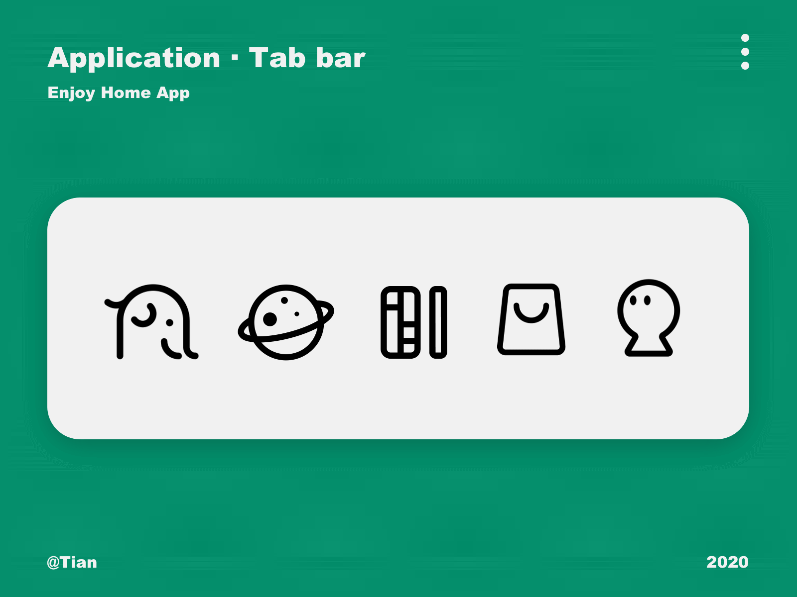 Enjoy Home App tab bar icon dynamic design