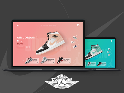 Nike Air Jordan Concept Landing Page branding dailyui design jordans landing landing page landing page design nike nike air shoes ui ux web webdesign website design