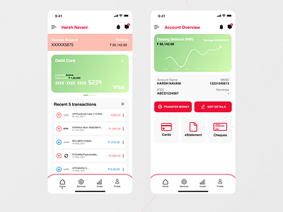 Banking App UI Concept app design bank banking banking app design ui ux