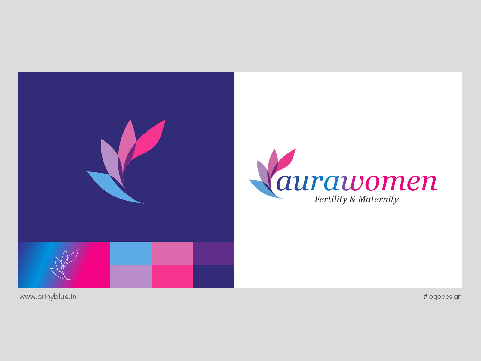 Logo design for women hospital by Briny Blue Advertising on Dribbble