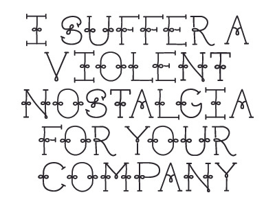Nostalgia greeting card hand lettering illustration typography