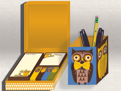Owl Desk Accessories owls stationery
