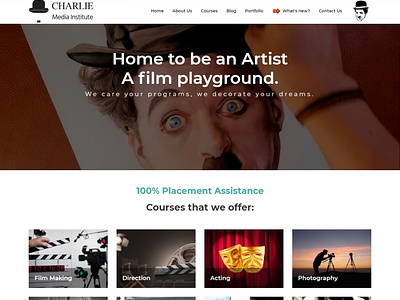 Charlie Media Institute Website ajax bootstrap codeigniter css3 html5 php seo webdesign