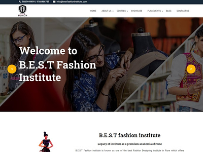 Best Fashion Institute Website ajax bootstrap codeigniter css3 html5 php seo webdesign