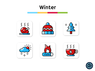 Winter icon pack design icon icon design icon set iconography icons illustration ui winter winter icon