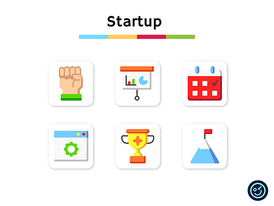 Startup Icons design icon icon design icon set iconography icons illustration ui