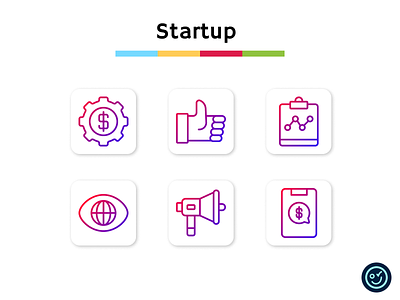 Startup Icons business design icon icon design icon set iconography icons illustration startup ui