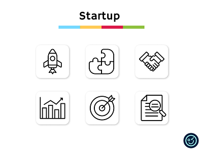 Startup Icons business design icon icon design icon set iconography icons illustration startup ui