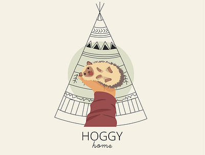 Hoggy home branding design icon illustration logo