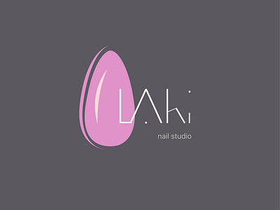 Laki nails studio art branding design icon illustration logo minimal
